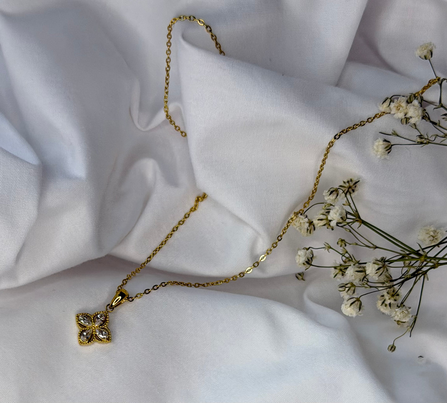 Crystal Petal Necklace