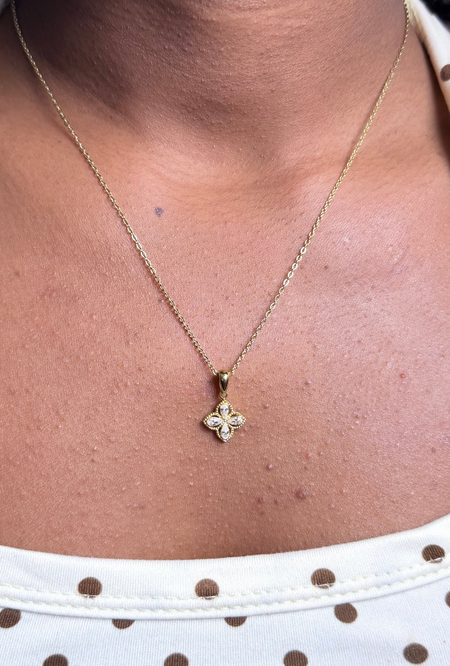 Crystal Petal Necklace