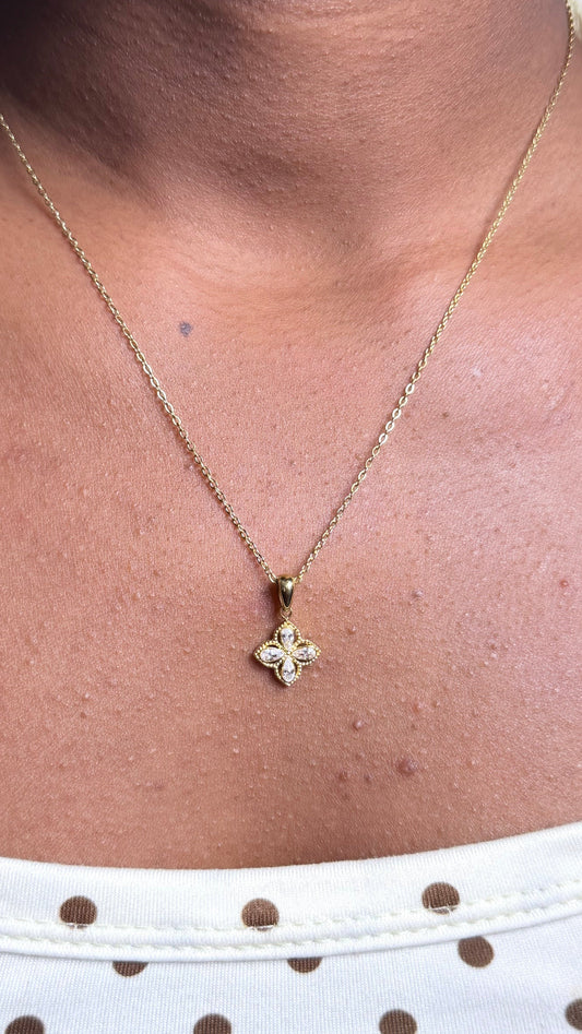 Crystal Petal Necklace